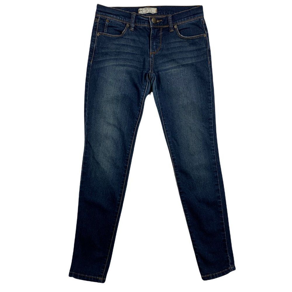 Free People Skinny Jeans Women's Size 25 Dark Blue Denim